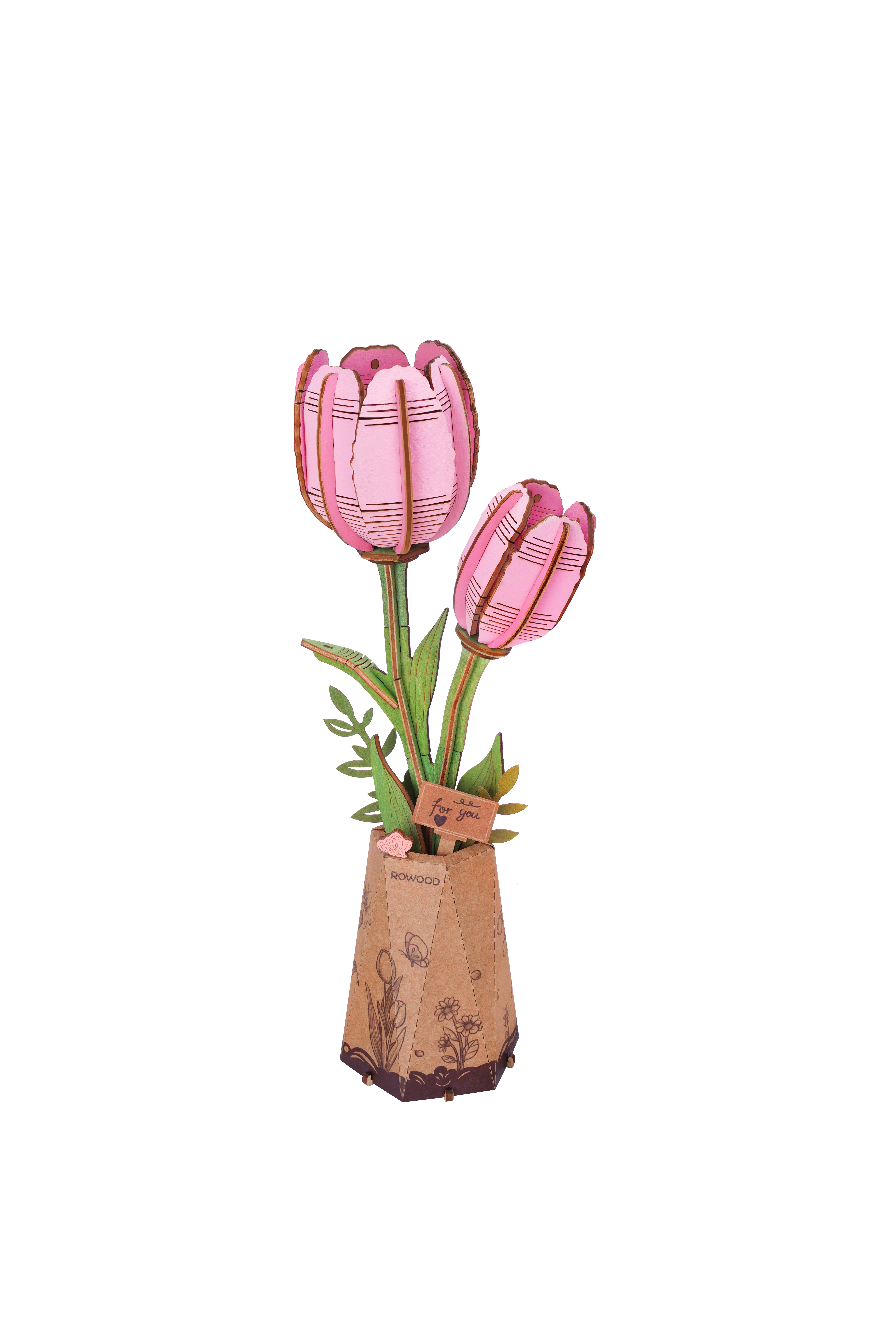 Puzzle 3D Flores - Tulipan rosado