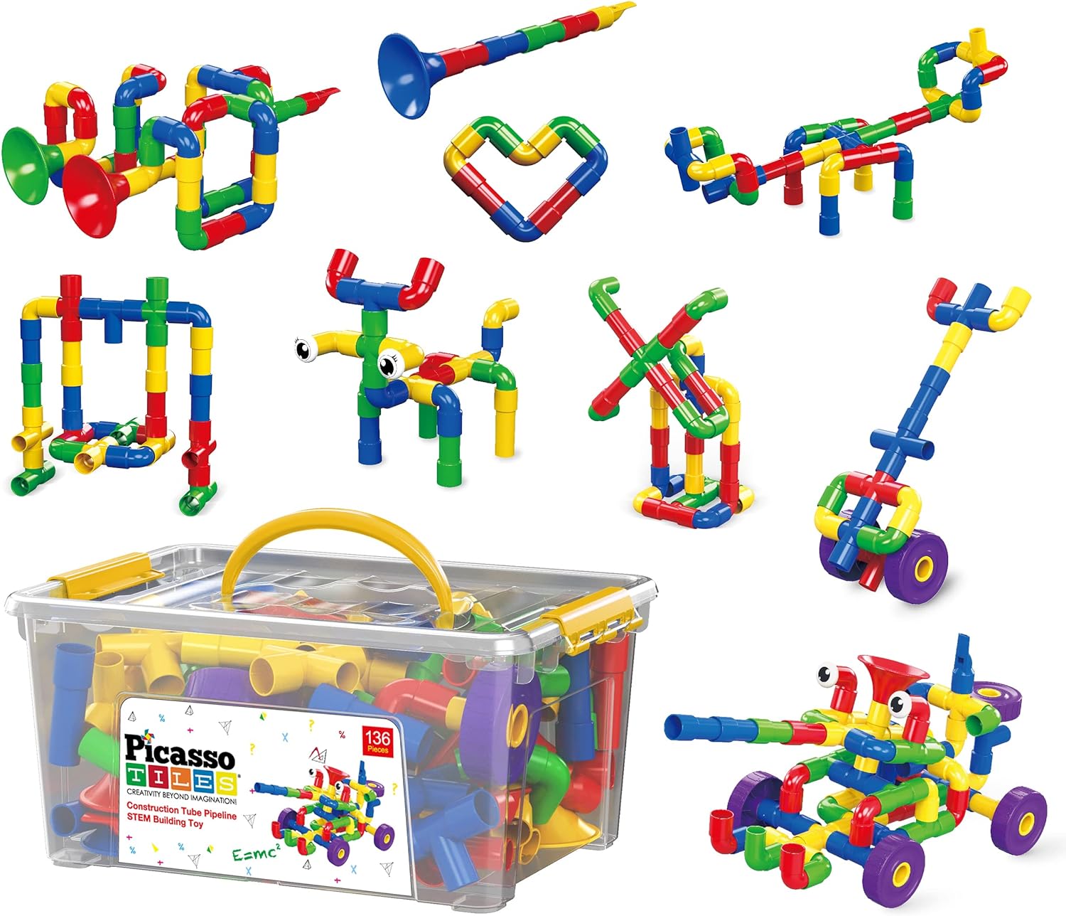 Picasso Tiles Construction Tube Pipeline