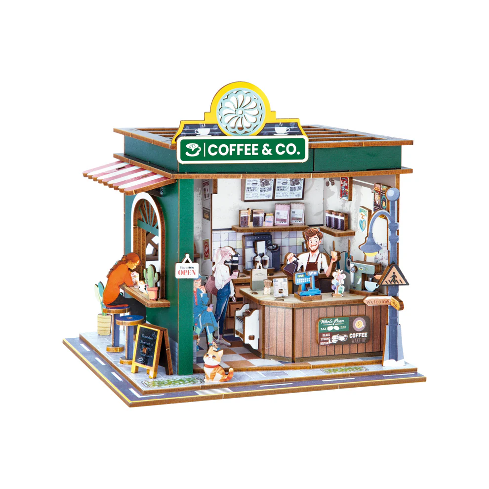 DIY Miniature House Coffee Shop WPZ2001