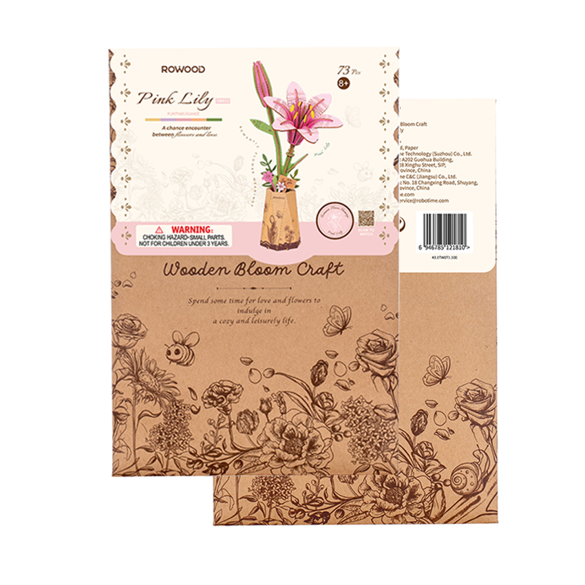 Puzzle 3D Flores - Lily Rosadas